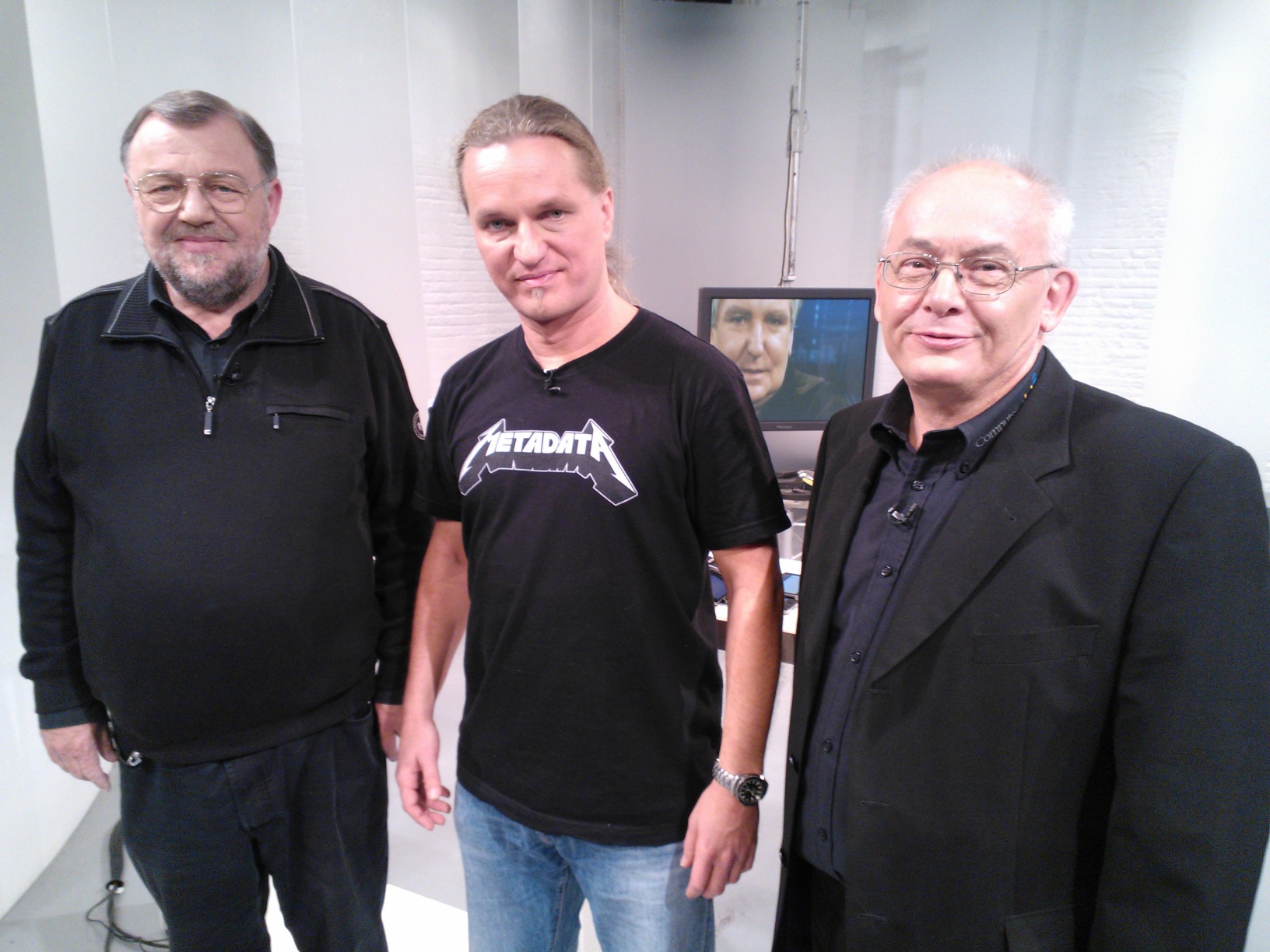 Computer Club 2: Wolfgang Rudolph, Andre Jay Meissner, Heinz Schmitz (on the screen in the background: Wolfgang Back)